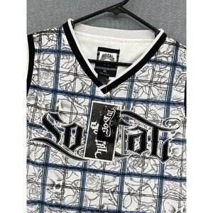 Vtg Socal OG Buncho Jersey Mens XL Check Splatter Y2K NWT Moto Grunge Rare